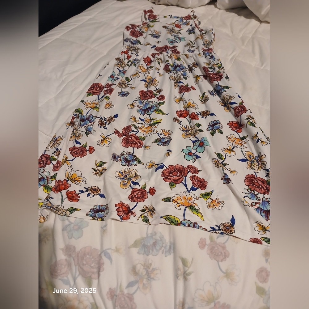 Floral Sleeveless Dress For Girls.  Longer In Back But Not Short In Front.